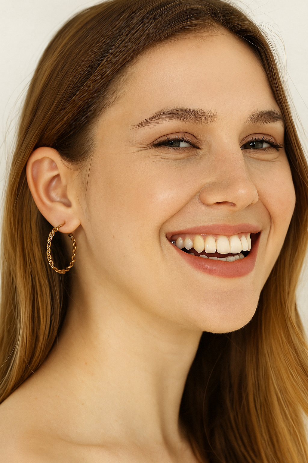 Chain – Créoles Argentées & Gold Dore & Gold Rose Effet Chaîne Tressée
