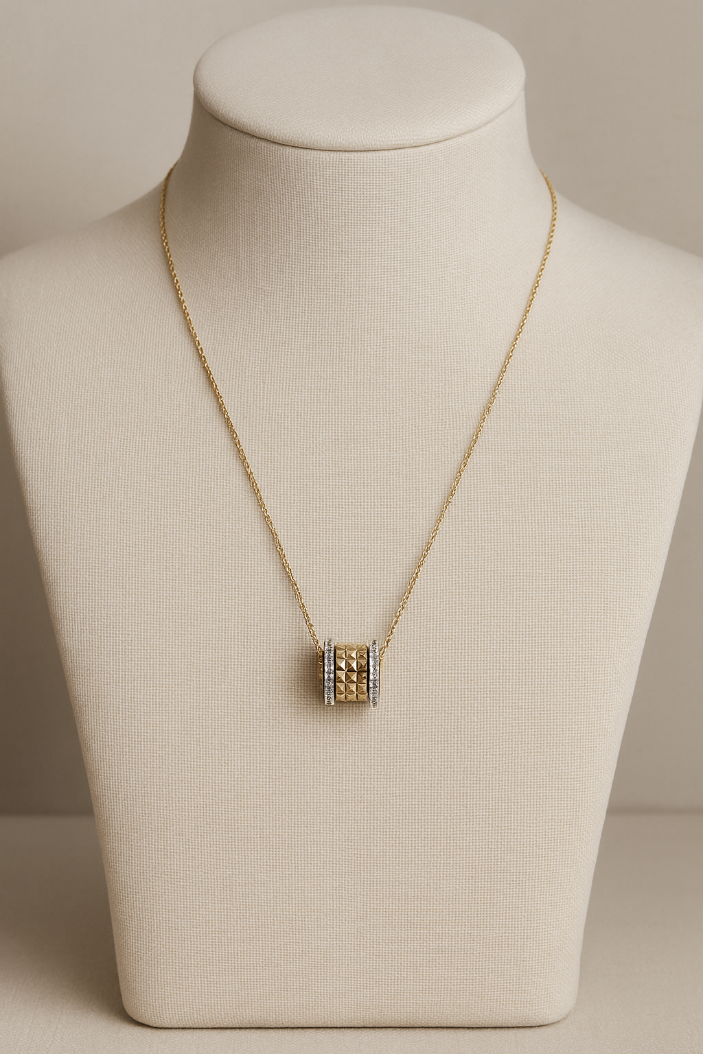 Eternal Glow – Collier Cylindre Or Rose & gold dore